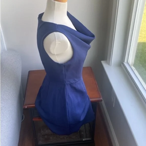 Sam Edelman navy draped Neck Sheath Dress size 4 - Picture 6 of 8